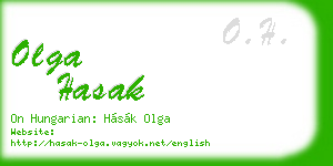olga hasak business card